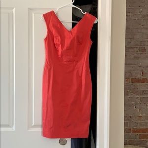 Fitted Club Monaco sleeveless salmon dress